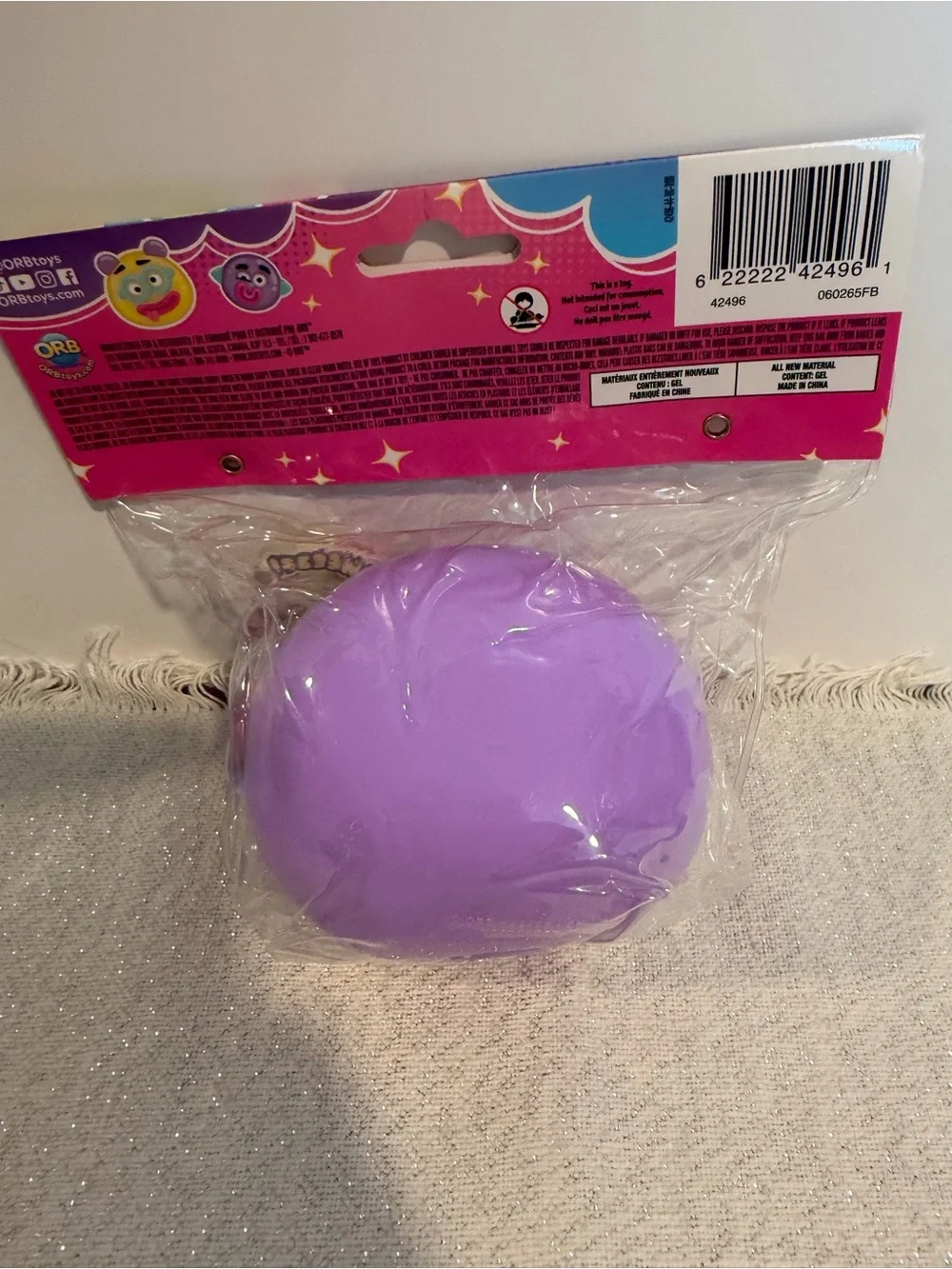 Orb Smusher Light Purple Squeeze Character Toy - Fun Sensory Play